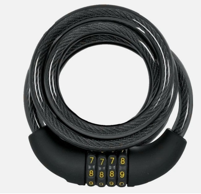 Bike - Cycle Lock Oxford Combination Coil 1.5m x 12mm Security